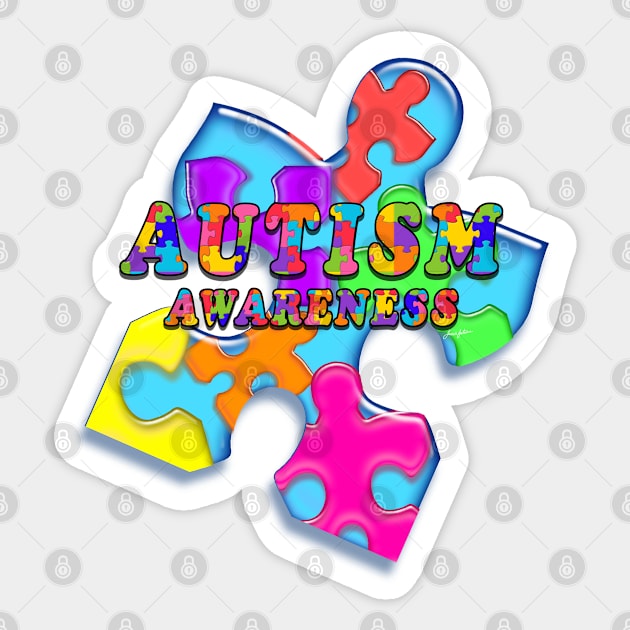 Autism Awareness Puzzle Man Sticker by Ratherkool